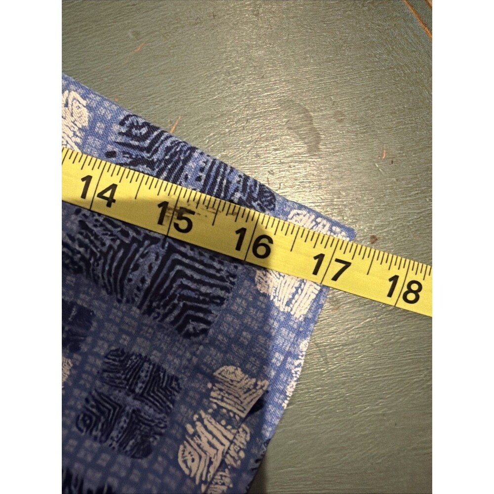 Nat Nast Luxury Originals Blue Geometric Silk Cotton XL Button Down Shirt - Picture 7 of 11